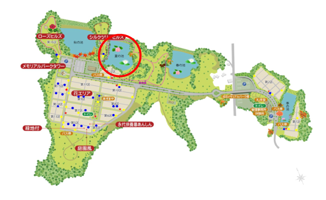 成田メモリアルパーク園内マップ