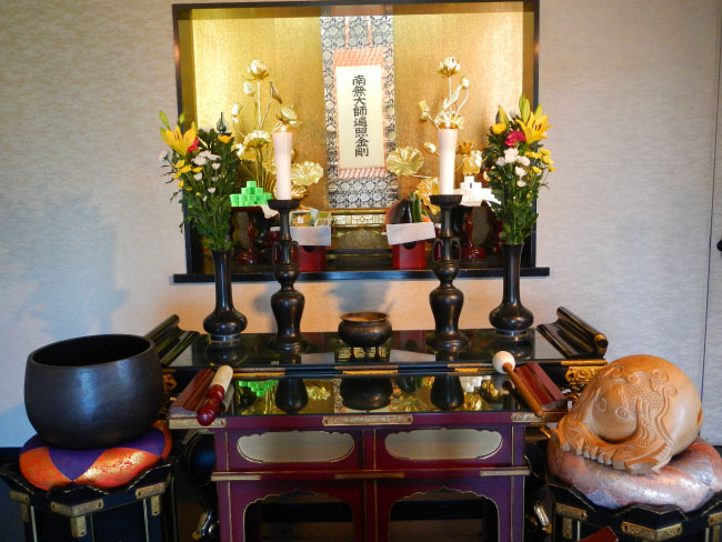 お盆のお供え物　鴻鵠殿