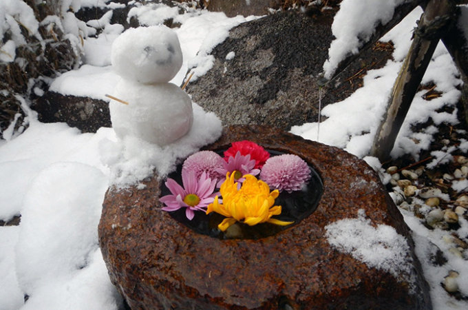 冬の積雪と安全への配慮 ― 2月8日 成田メモリアルパーク園内の様子