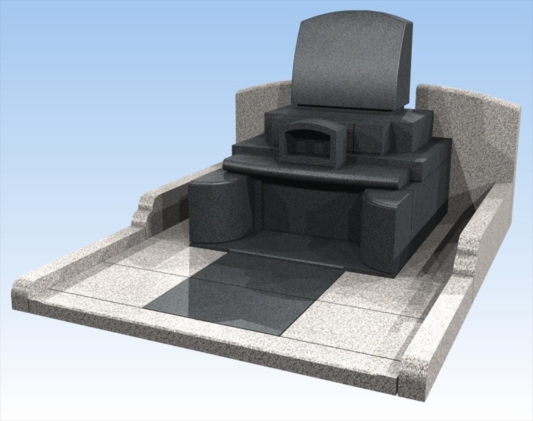 ゆとりの企画墓地14区　標準洋型2段　張石